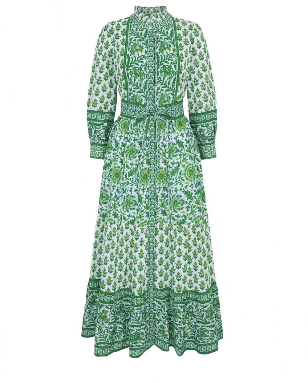 NEW PINK CITY PRINTS women's gemma dress in verdant botanics